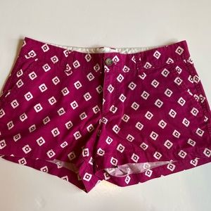 Old Navy Shorts Womens Size 4 Hot Pink Geometric Patterned Shorts With Pockets